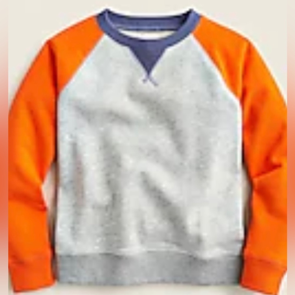 ⚓️J.Crewcuts Crewneck ColorBlock French Terry Sweatshirt L 10-11
